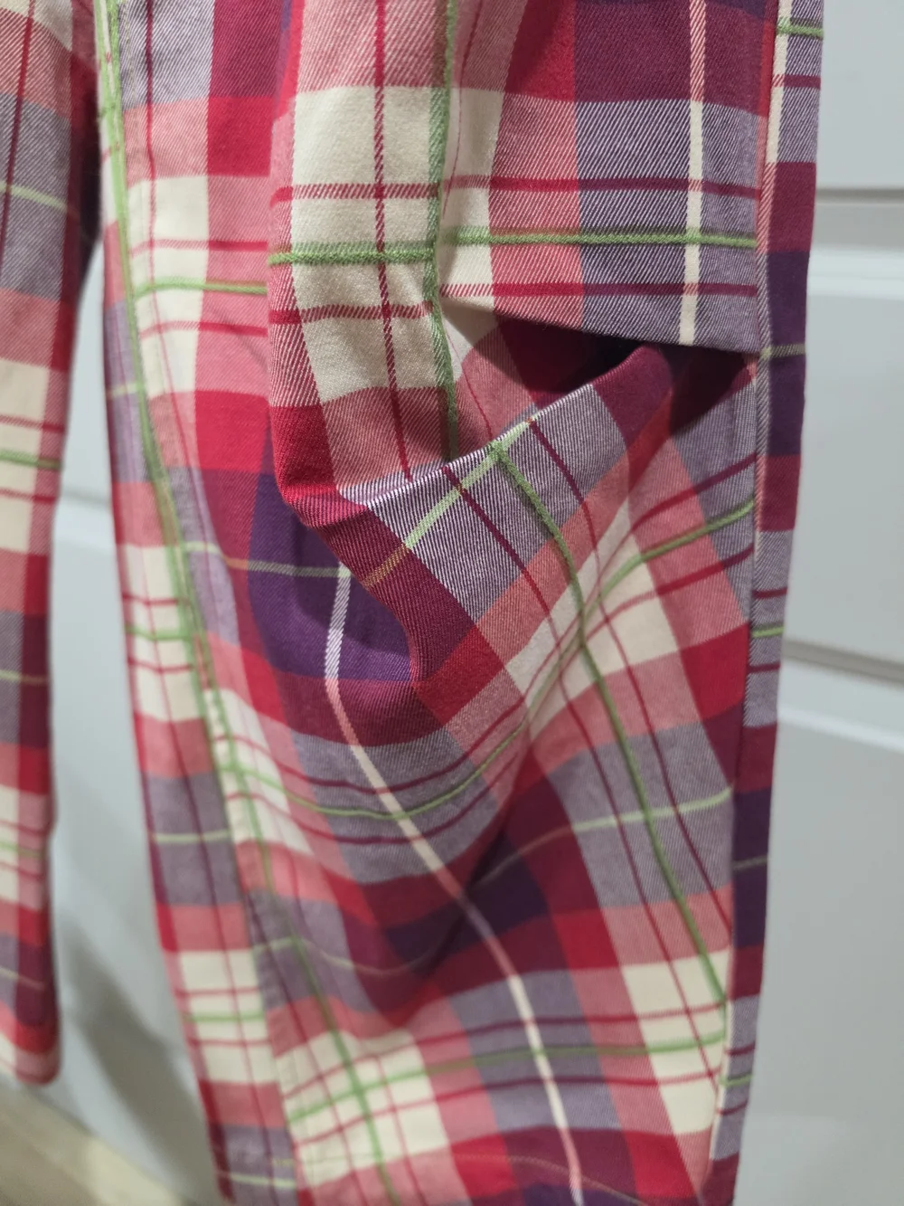 Free People Nice Choice Pull On Trouser Wine Combo-Lantern Plaid XS NWOT